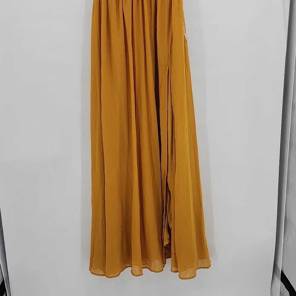 Lulu's Heavenly Hues Marigold Yellow Maxi Dress Size S